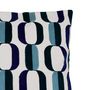 Voir la diapositive 2 : ATMOSPHERA Coussin Déco Brodé  Hary  45x45cm Bleu