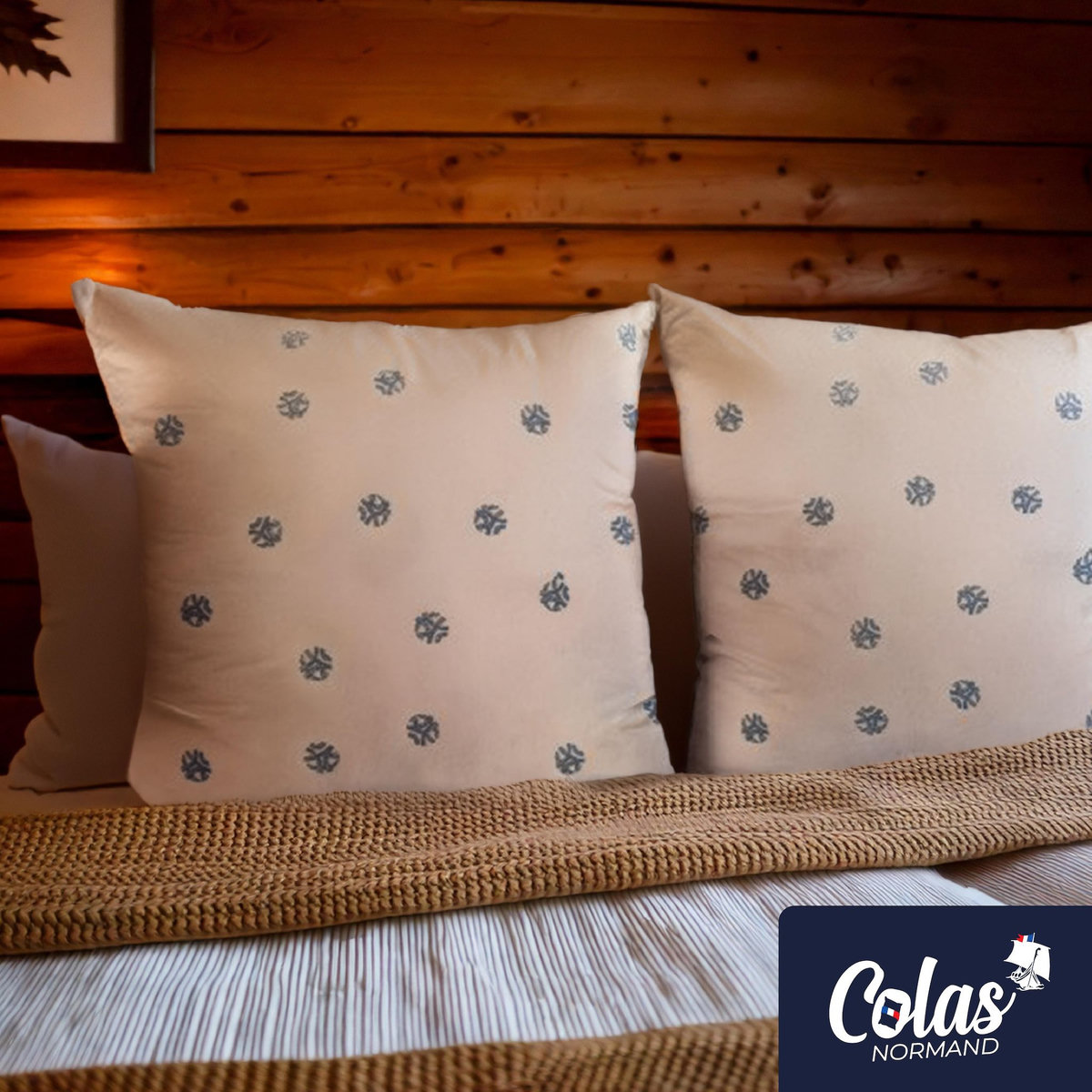 COLAS NORMAND Oreiller moelleux aux motifs géométriques 60X60cm