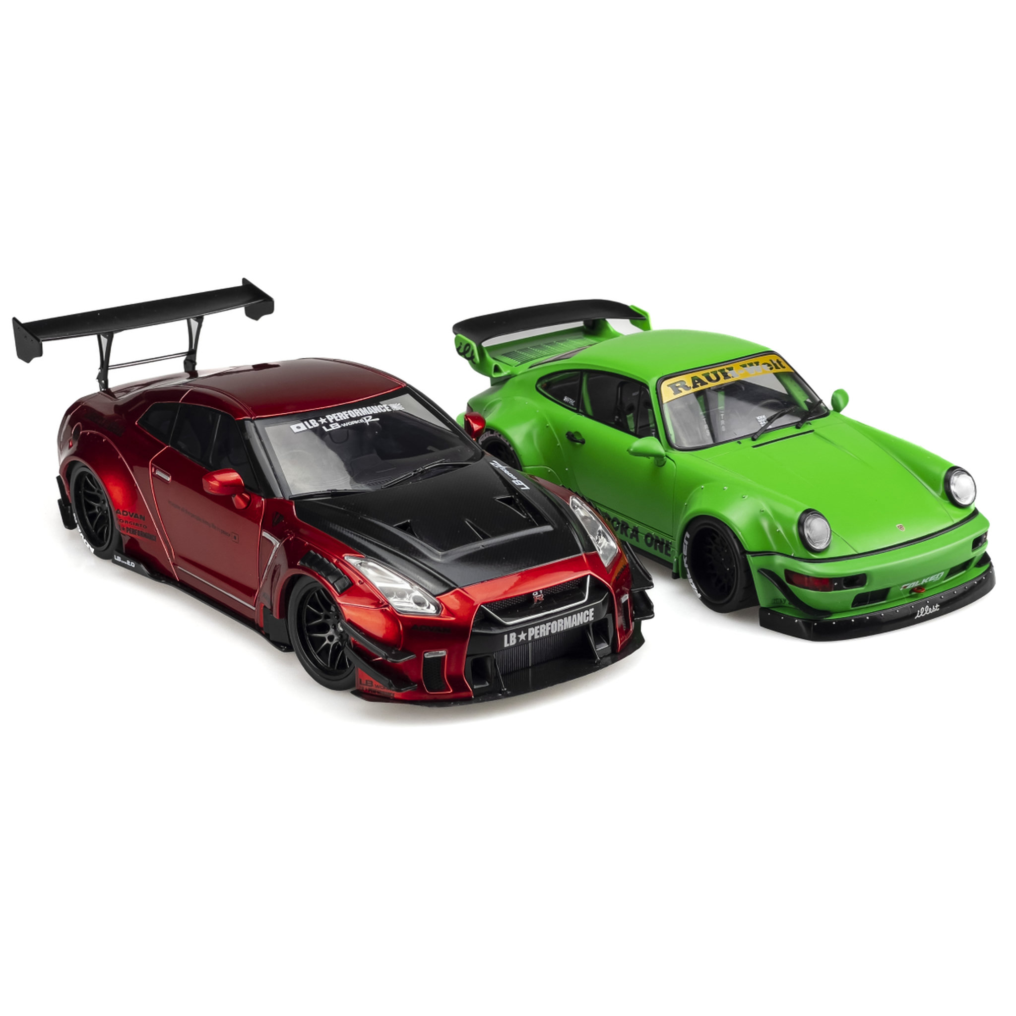 Voir la diapositive 1 : SOLIDO Pack Véhicules 1/18 RWB 964 Errabareshi Mono et Nissan Skyline (R35)