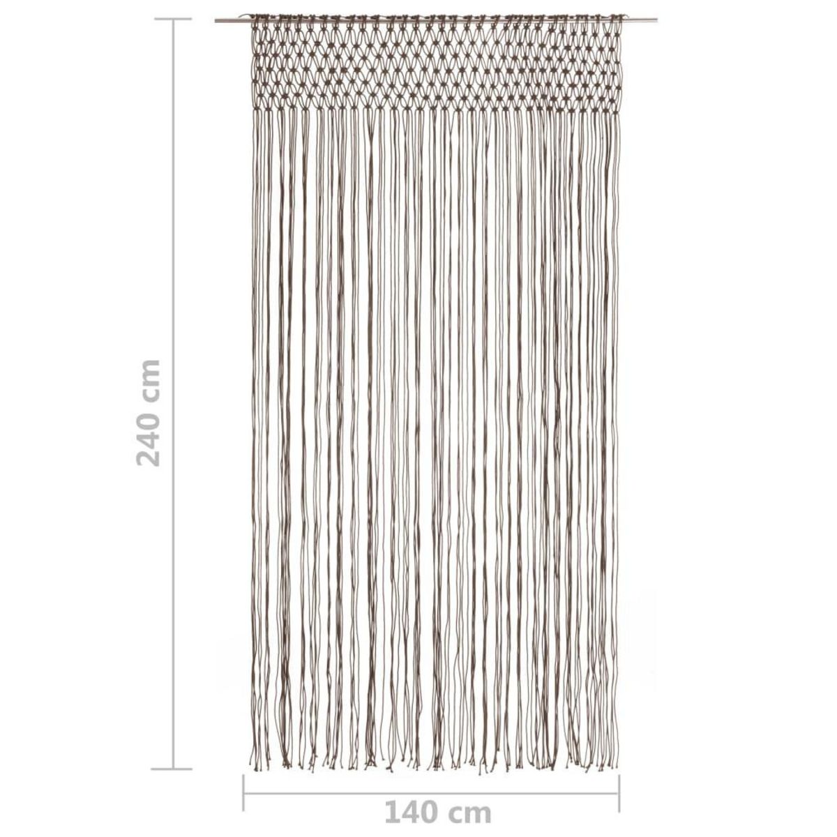 VIDAXL Rideau en macrame Taupe 140x240 cm Coton