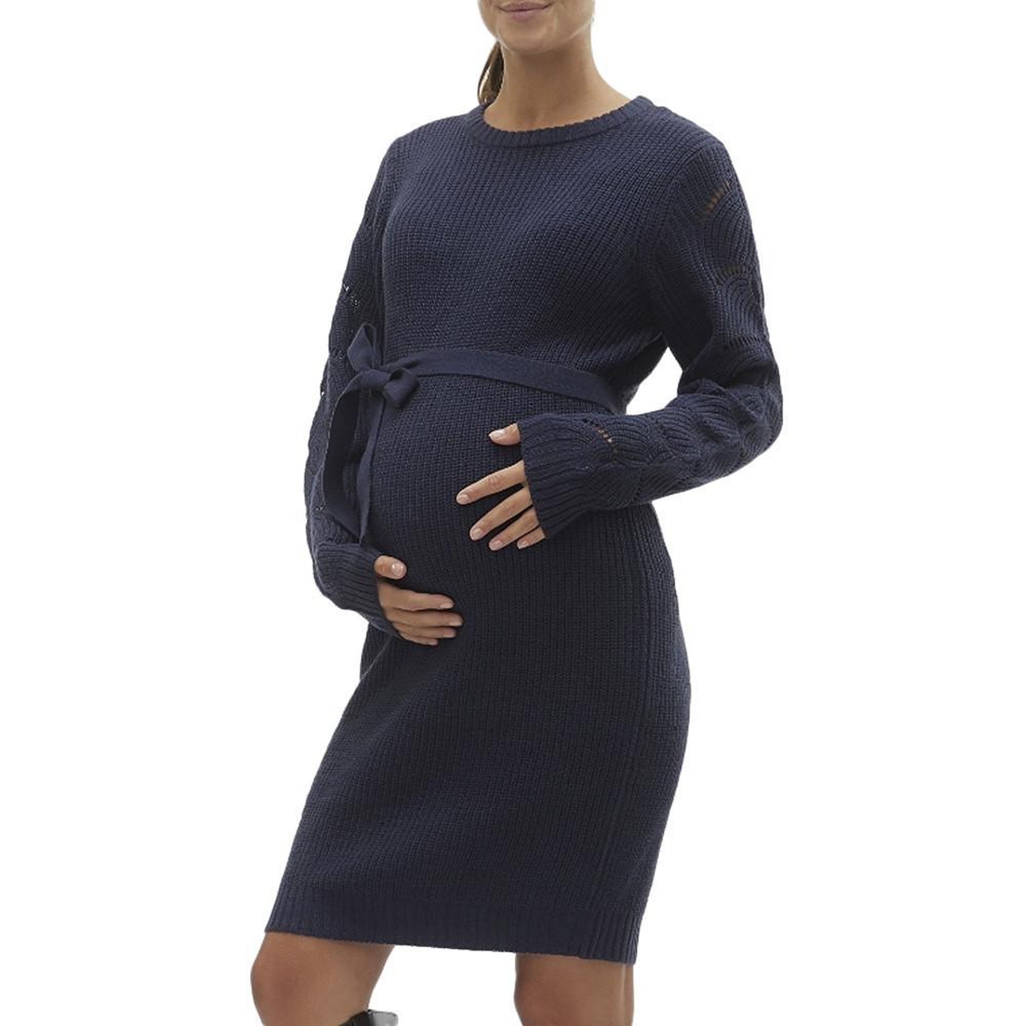 Voir la diapositive 2 : MAMALICIOUS Robe pull de grossesse marine femme mamalicious newlina