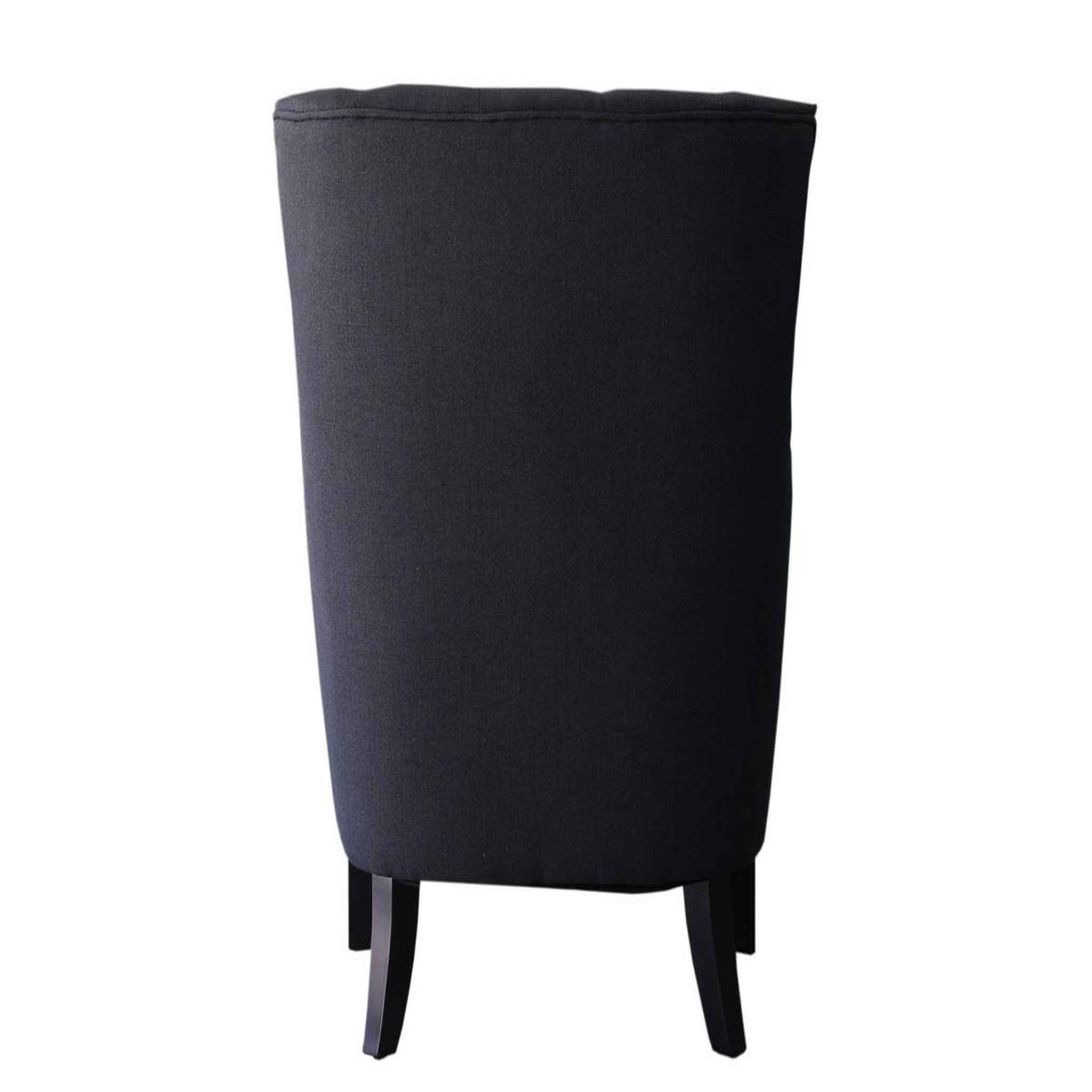 Voir la diapositive 4 : Habitat et Jardin Fauteuil scandinave tissu  duchesse  - 76 x 83 x 100,5 cm - noir