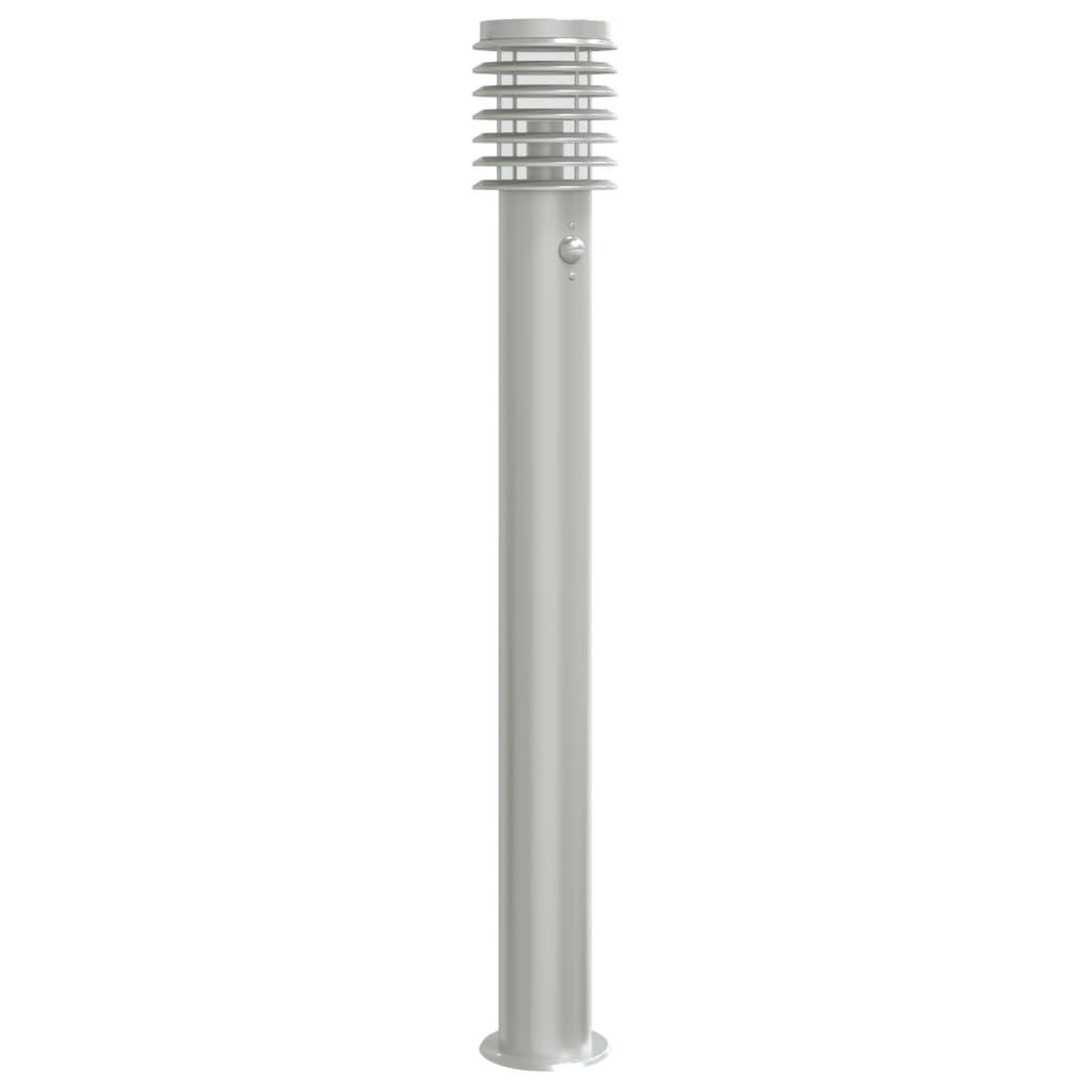 Voir la diapositive 2 : VIDAXL Lampadaire d'exterieur avec capteur argente acier inoxydable