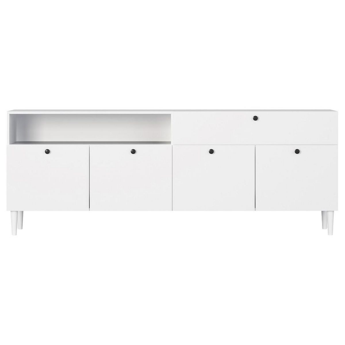 BEST MOBILIER Cleo - lit coffre avec led - 140x200 cm - sommier inclus - en velours