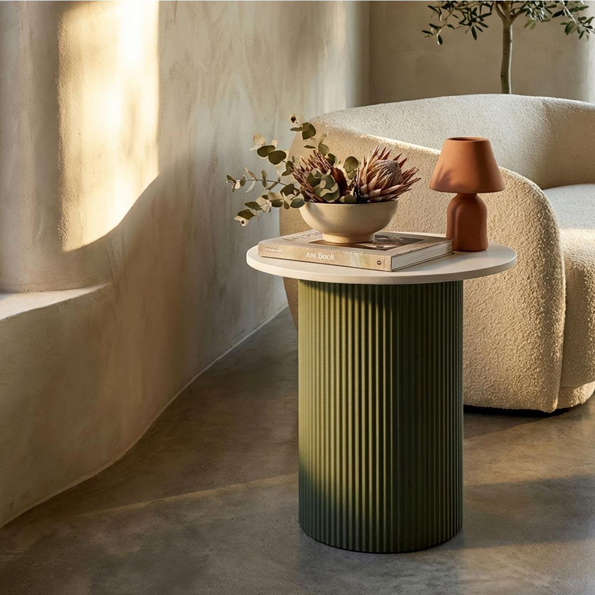 Voir la diapositive 3 : Paris Prix Table d'Appoint  Frankfurt  45cm Vert & Blanc