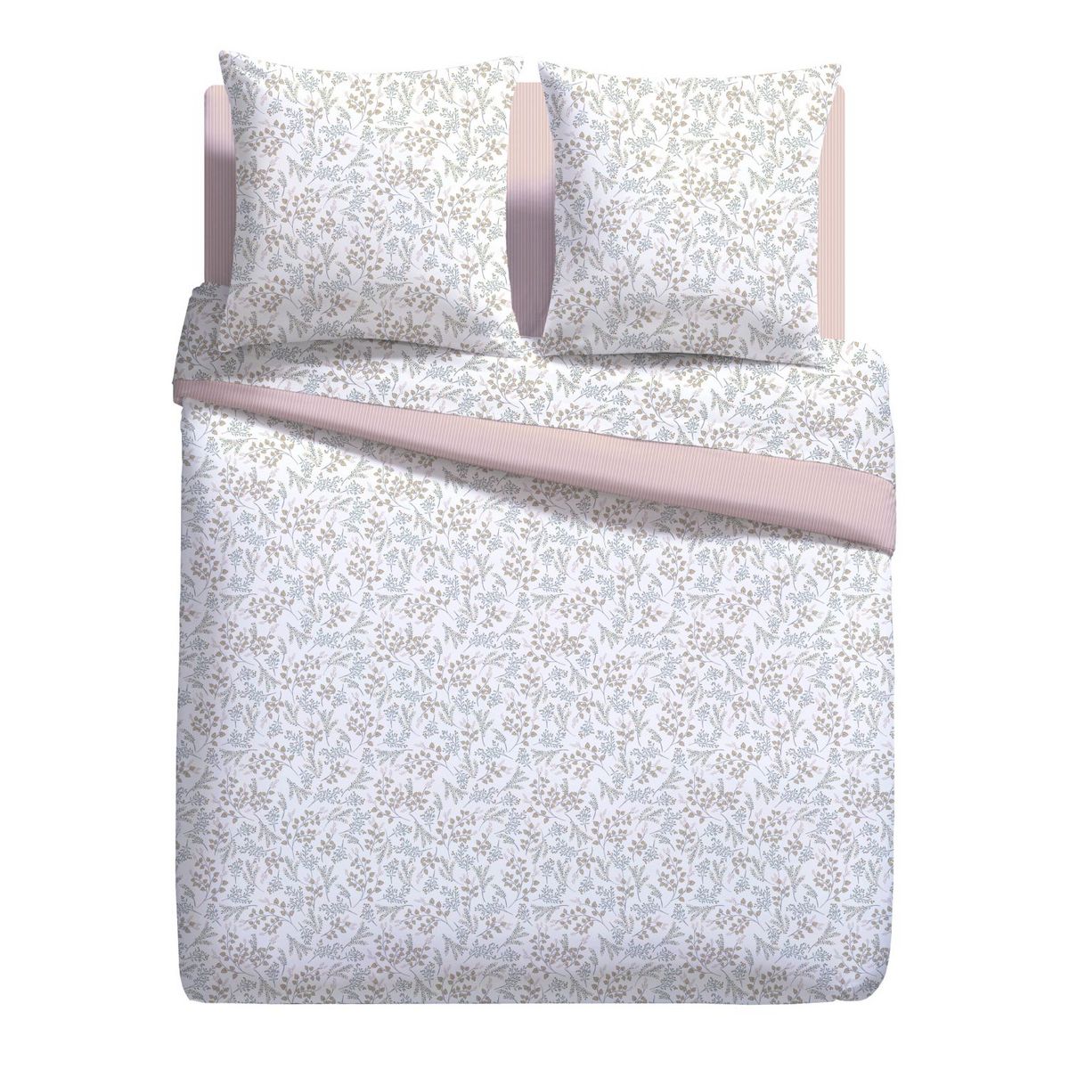 Parure housse de couette en microfibre motif floral KATE 