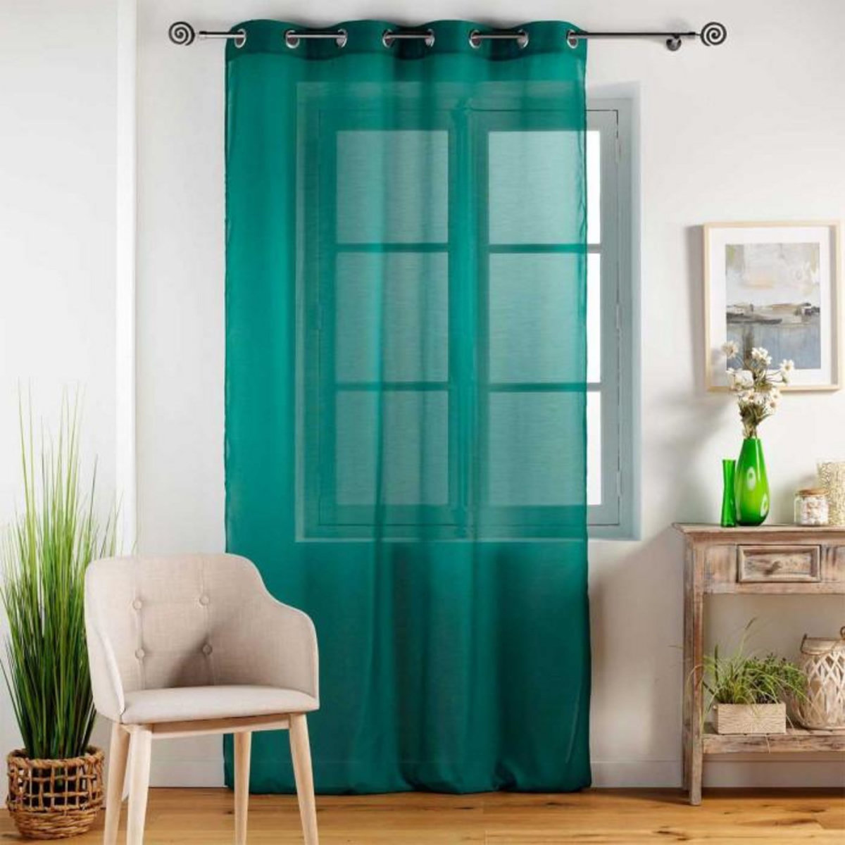Paris Prix Rideau à Oeillets  Etamina  140x280cm Émeraude