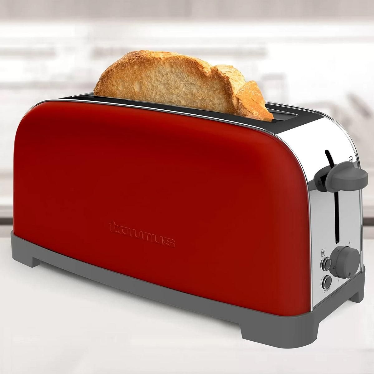 Taurus Grille-pains 1 fente 850w rouge - VINTAGESINGLERED850W