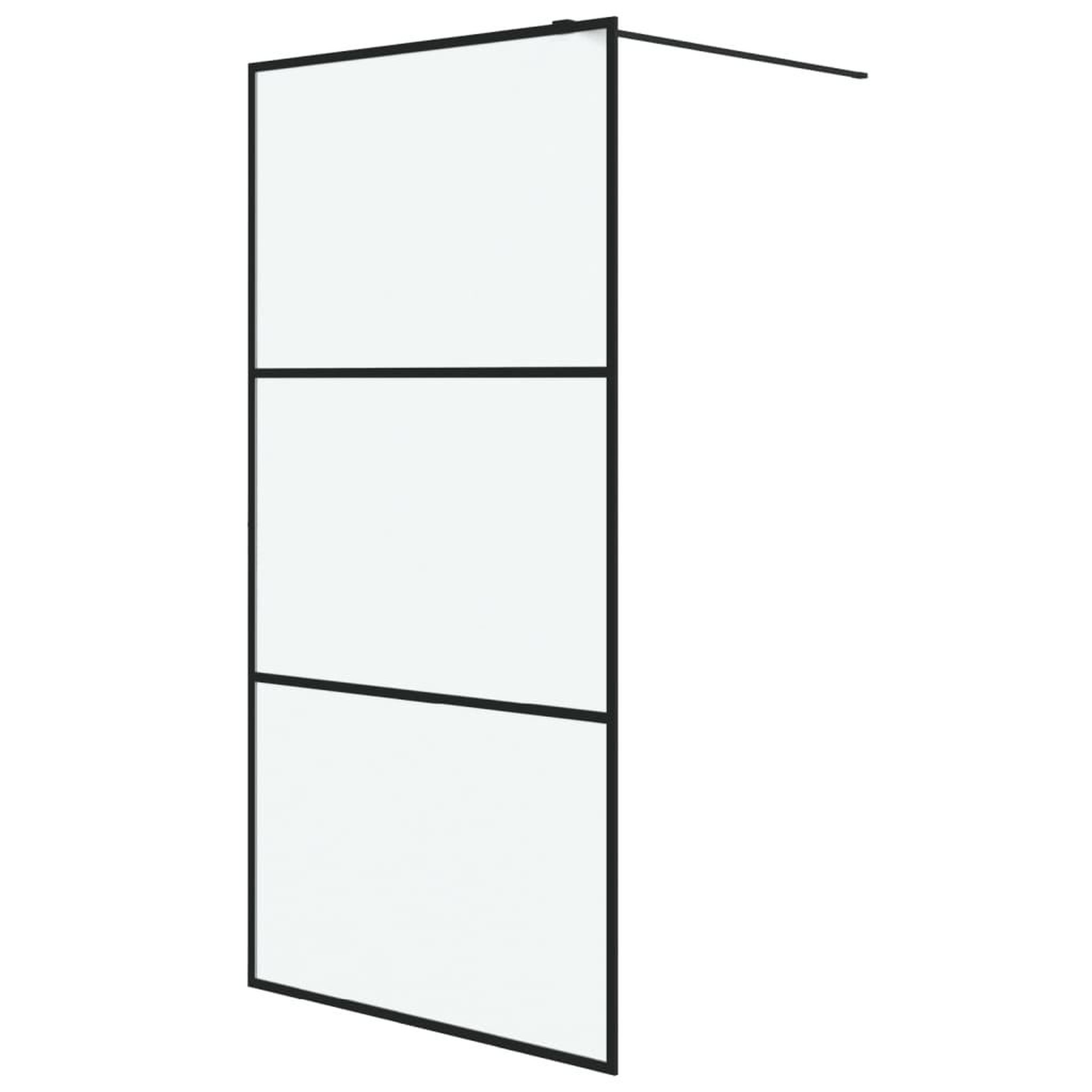 Voir la diapositive 2 : VIDAXL Paroi de douche Noir 100x195 cm Verre ESG depoli