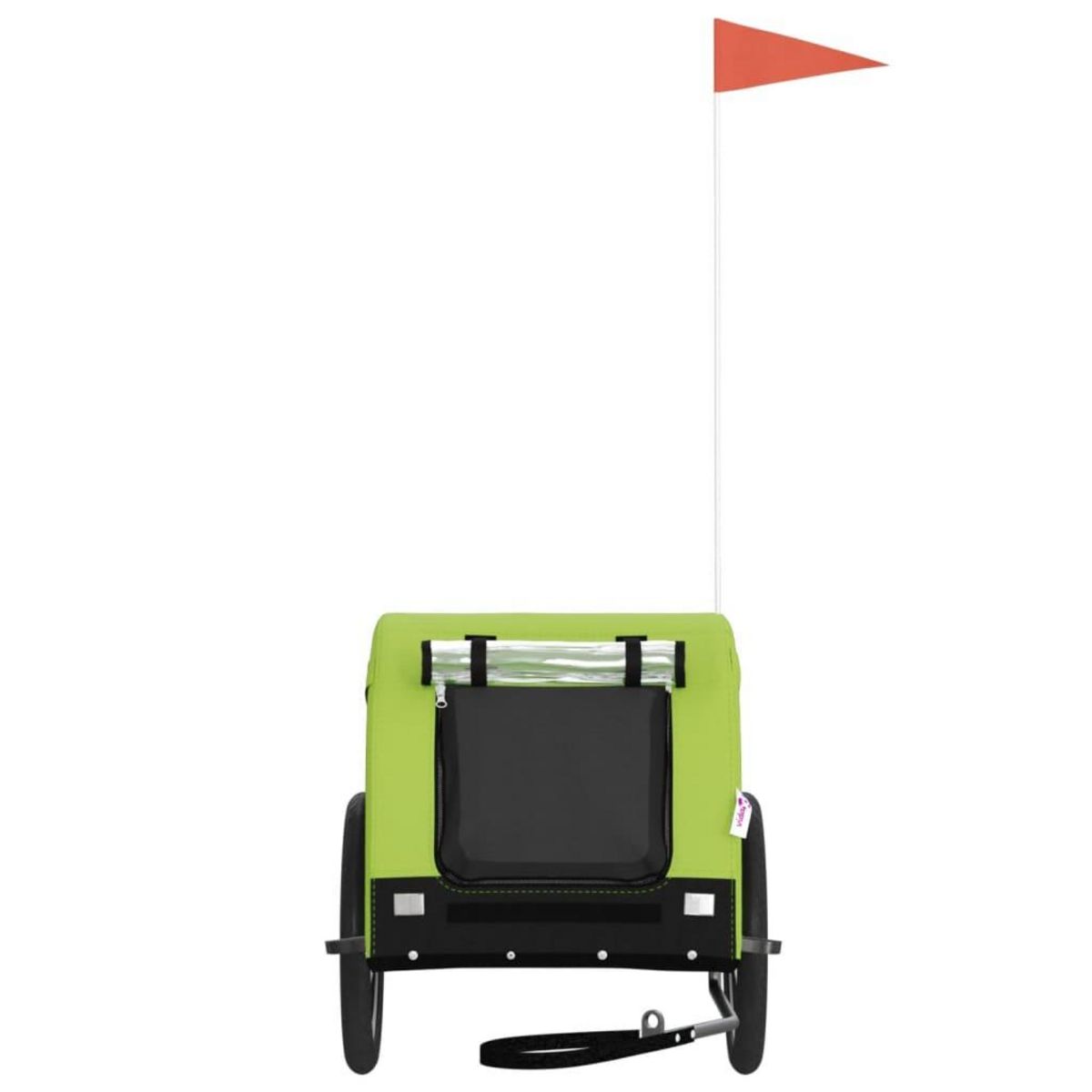 VIDAXL Remorque de velo pour animaux de compagnie vert et noir