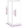 Voir la diapositive 6 : VIDAXL Armoire murale sonoma gris 34,5x34x90 cm