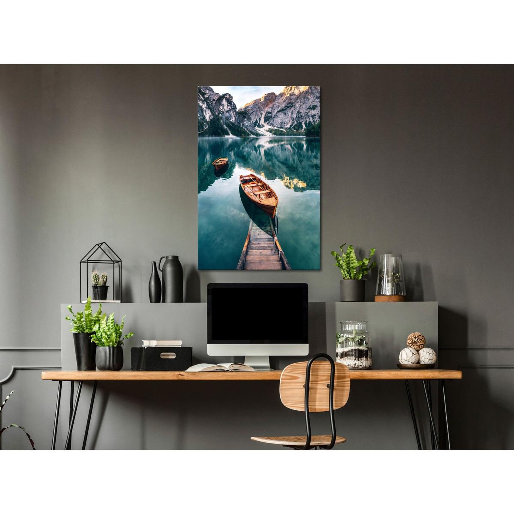 Voir la diapositive 2 : Paris Prix Tableau Imprimé  Boats in Dolomites