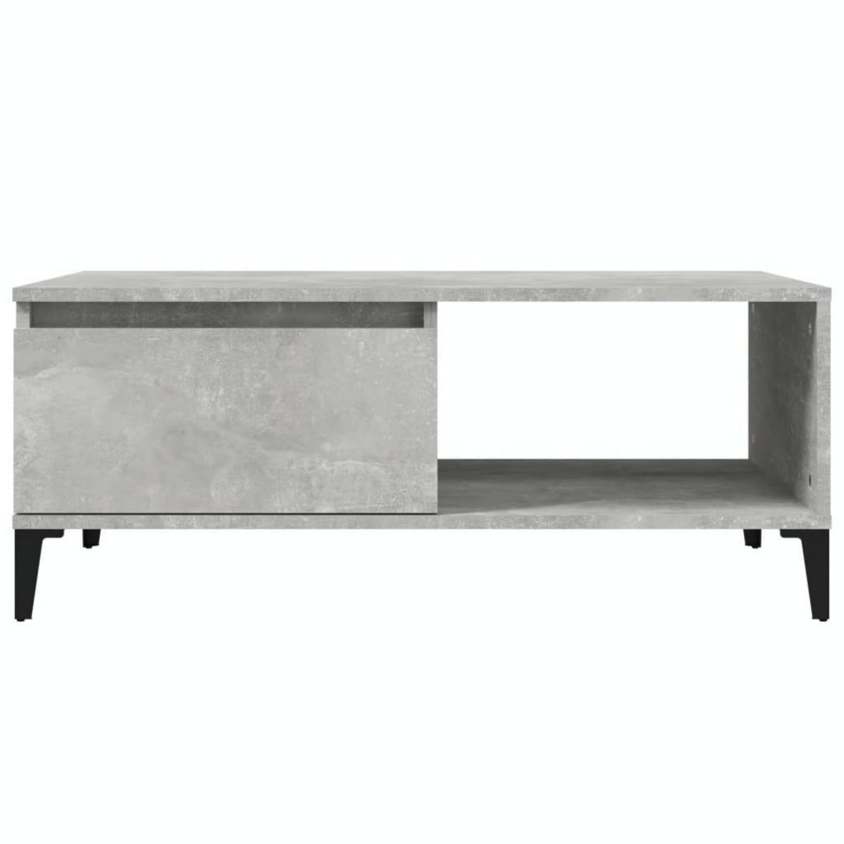 VIDAXL Table basse Gris beton 90x50x36,5 cm Bois d'ingenierie