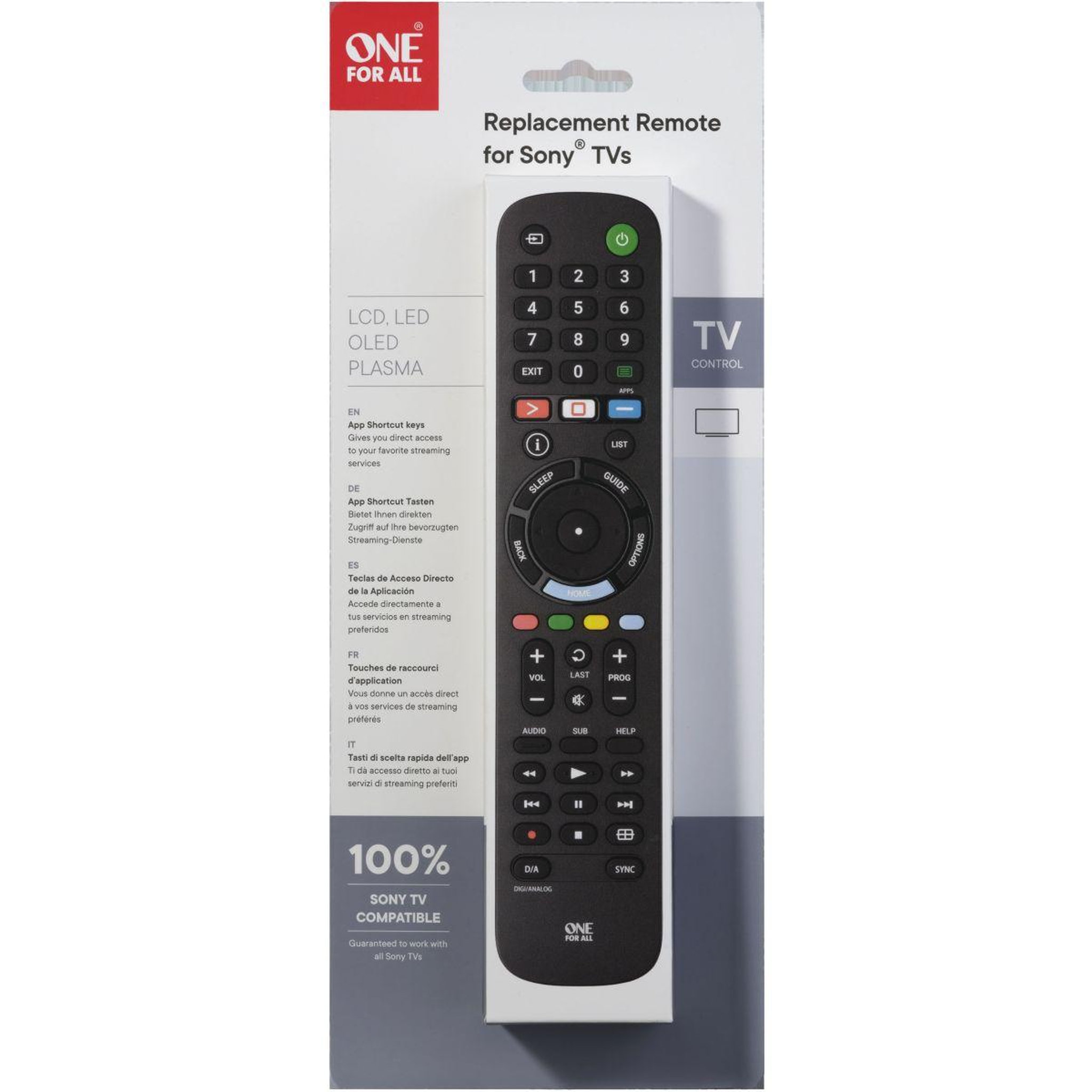 Voir la diapositive 3 : One For All Télécommande pour TV Sony
