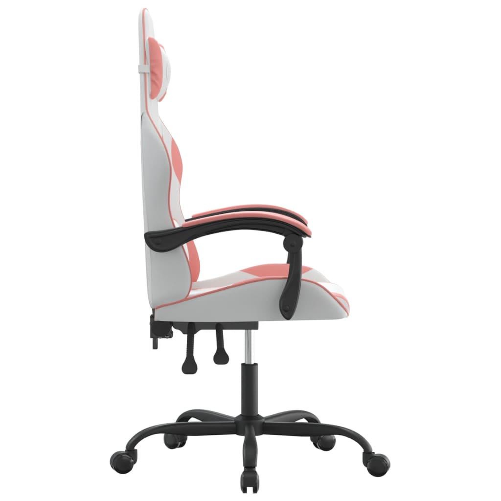 Voir la diapositive 4 : VIDAXL Chaise de jeu Blanc et rose Similicuir