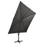 Voir la diapositive 4 : VIDAXL Parasol de jardin en porte-a-faux avec mat et lumieres LED