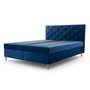 Voir la diapositive 2 : BEST MOBILIER Louis - lit boxspring - 180x200 - en velours - coffres et surmatelas inclus