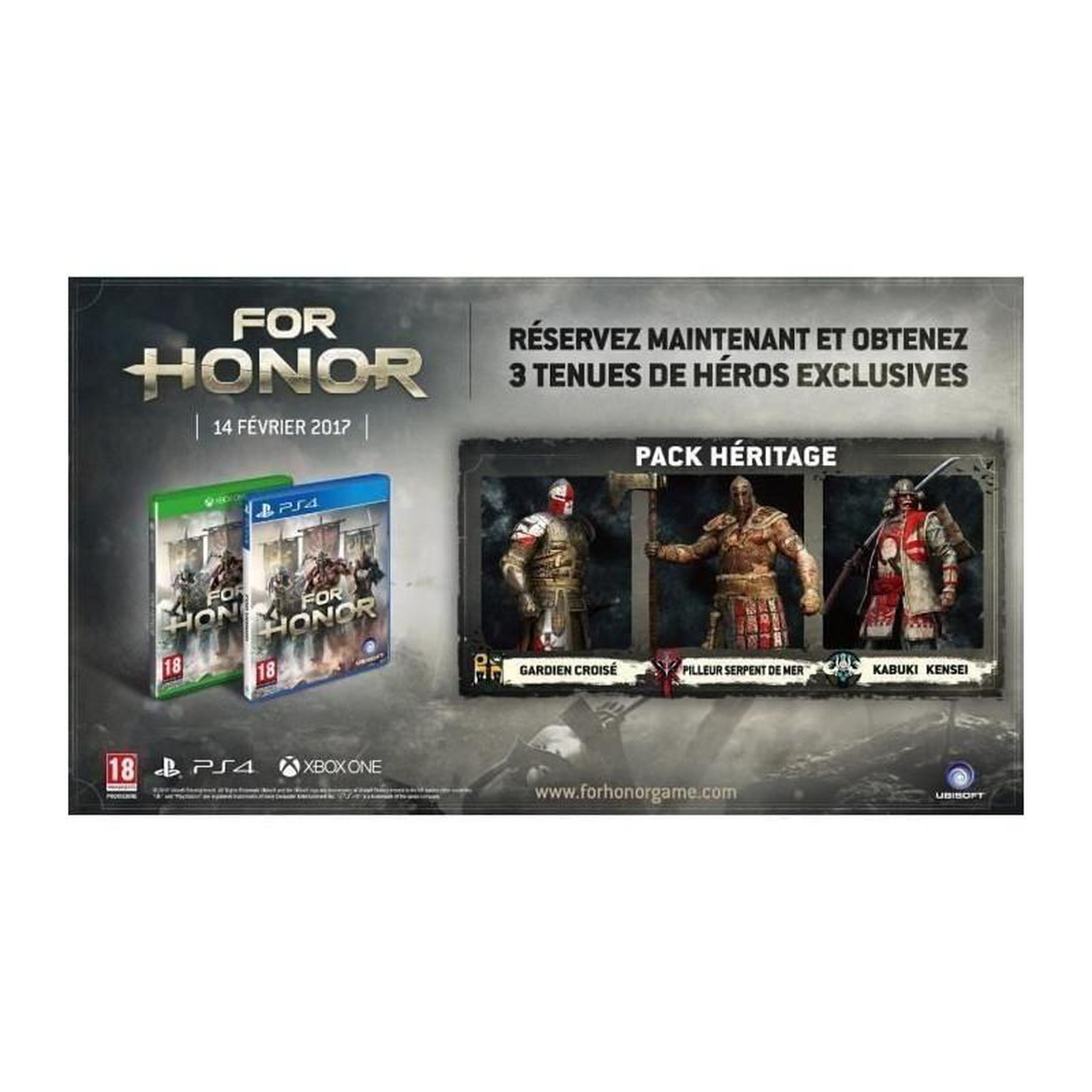 Voir la diapositive 6 : UBISOFT For Honor Jeu PS4