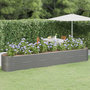 Voir la diapositive 1 : VIDAXL Lit sureleve de jardin Acier enduit de poudre 440x80x68 cm gris