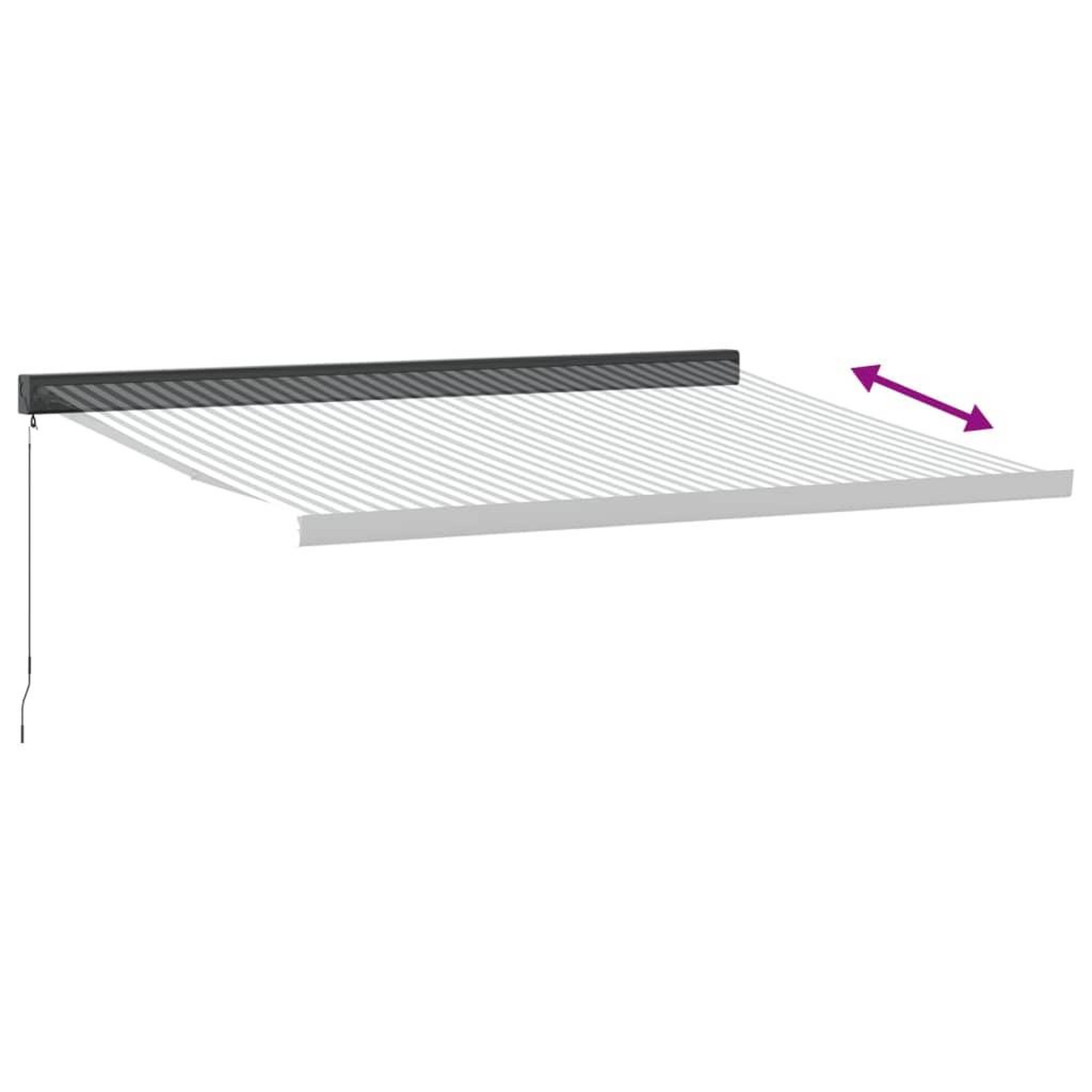Voir la diapositive 5 : VIDAXL Auvent retractable anthracite et blanc 4x3 m tissu et aluminium