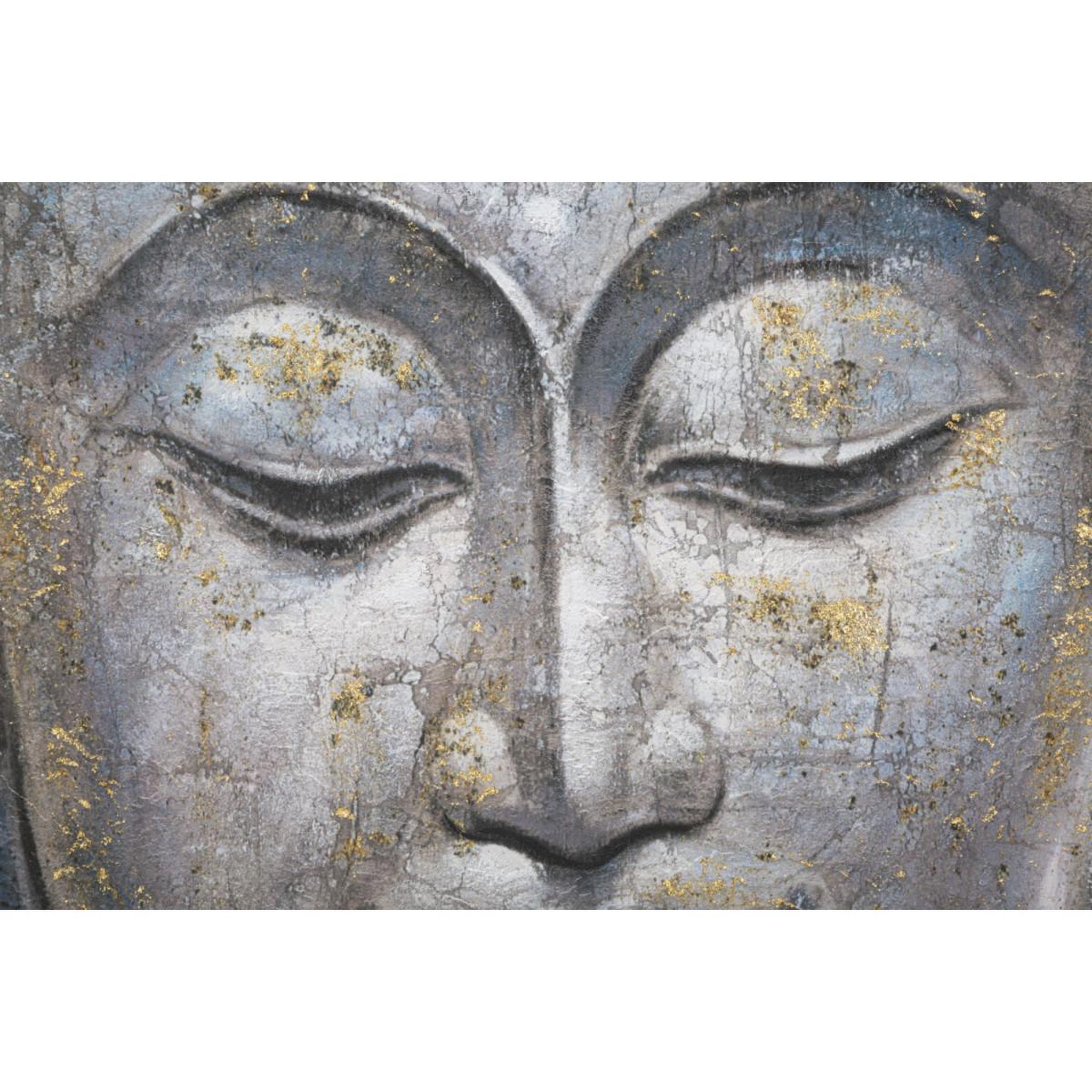 Voir la diapositive 2 : Paris Prix Toile imprimée déco  bouddha face  80x120cm multicolore