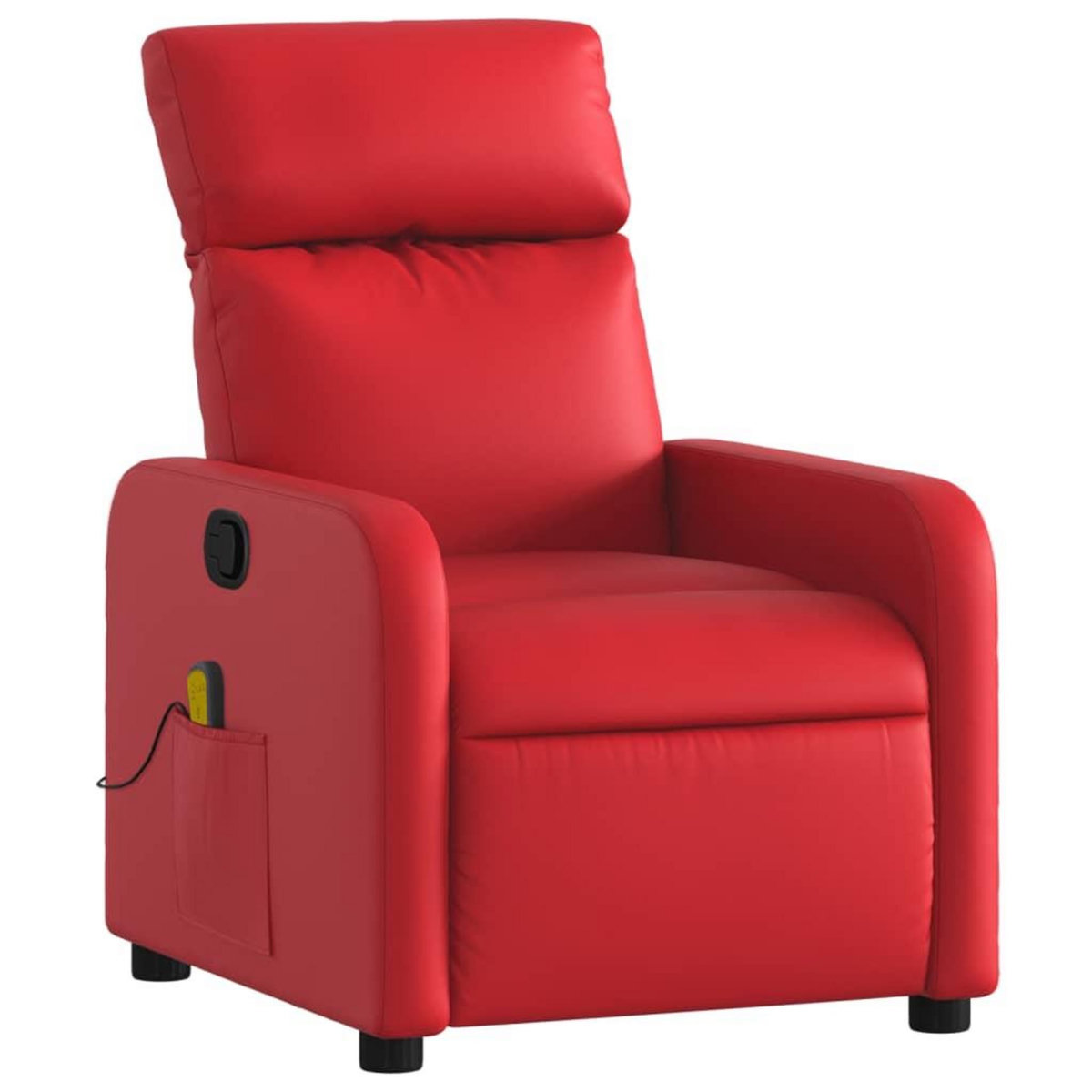 VIDAXL Fauteuil de massage inclinable rouge similicuir