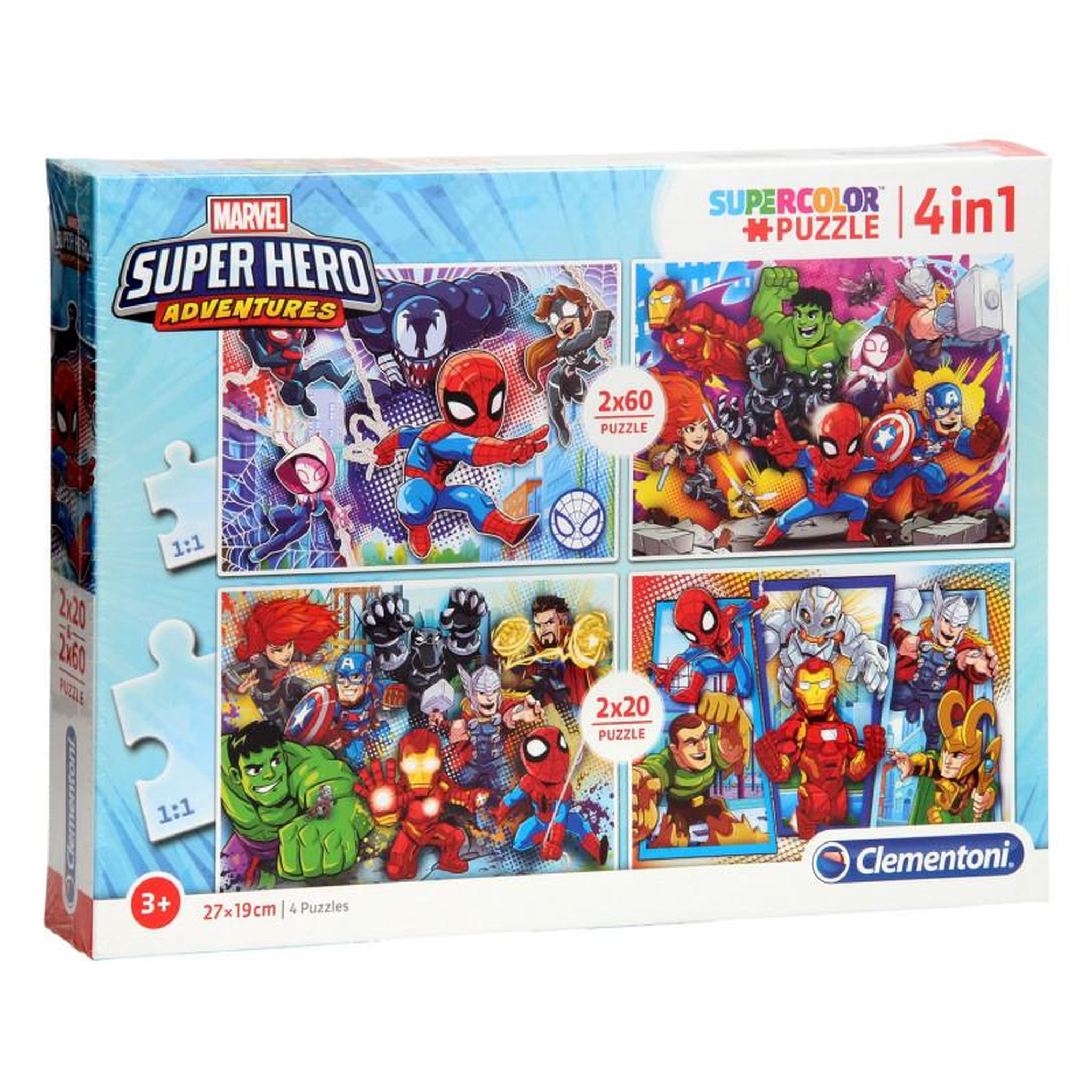 Voir la diapositive 1 : CLEMENTONI Clementoni Puzzle Marvel Superheroes, 4in1