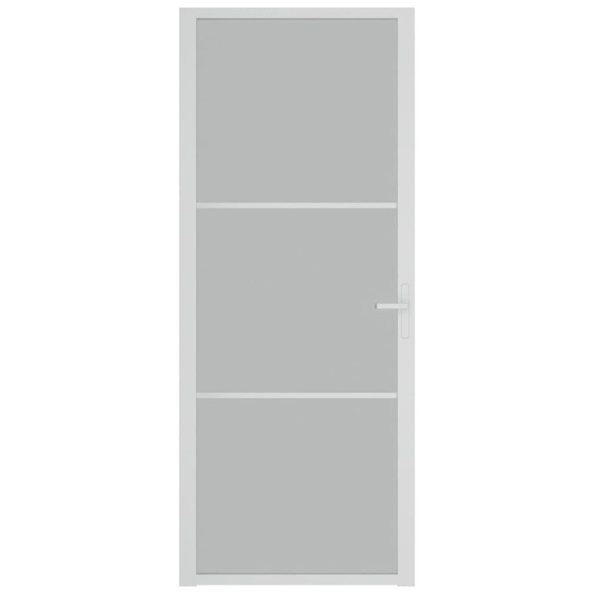 VIDAXL Porte interieure 83x201,5 cm Blanc Verre mat et aluminium