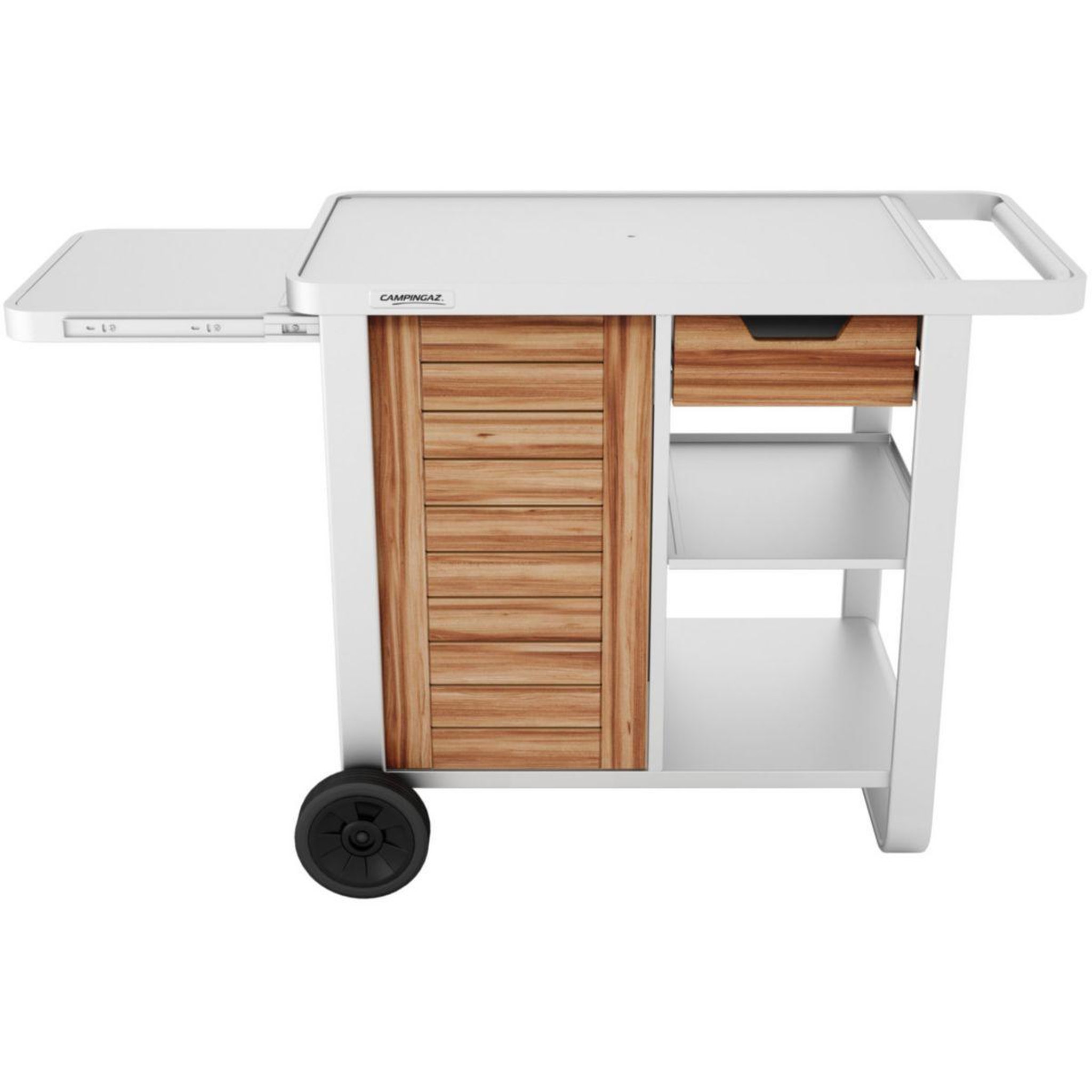 CAMPINGAZ Chariot plancha woody deluxe compatible plancha 2 et 3 brûleurs blue flame, sorio et master