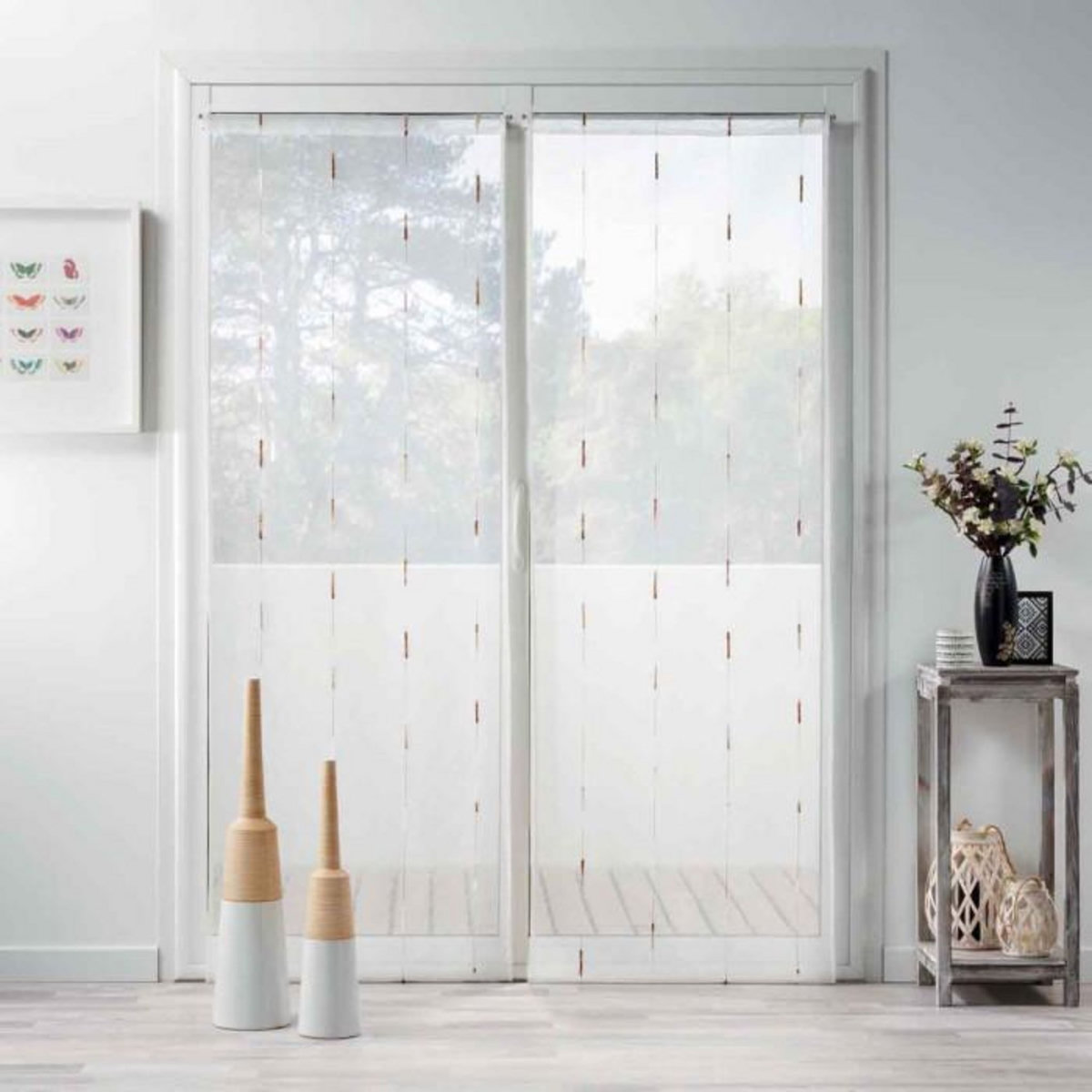 Paris Prix Paire de Voilages  Chenilla  70x240cm Naturel