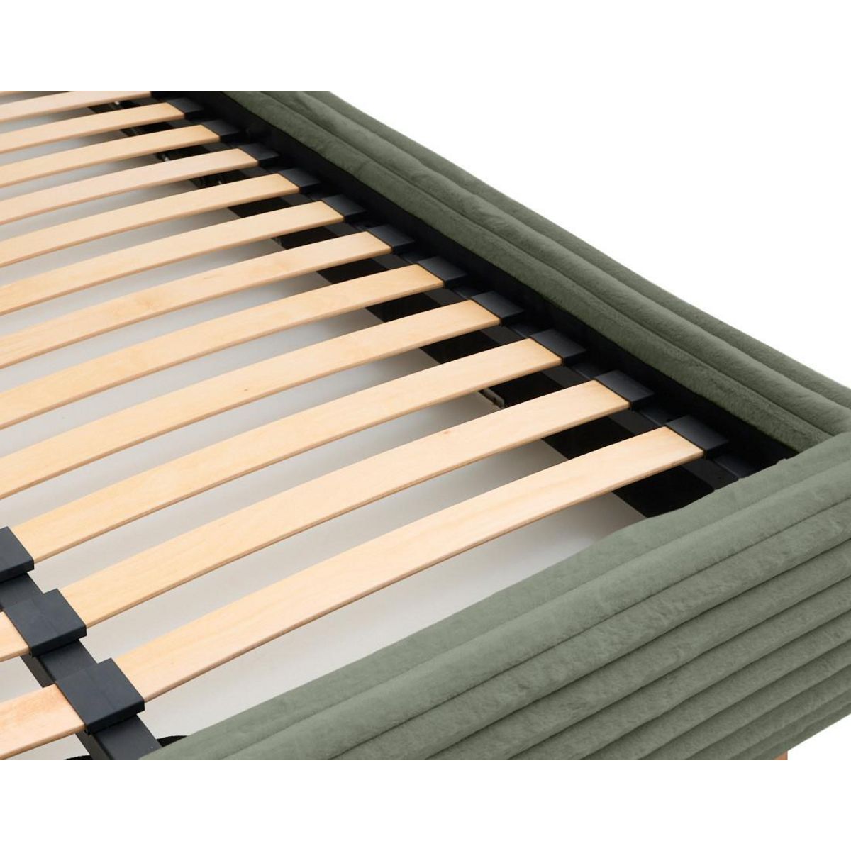 BEST MOBILIER Cristal - lit coffre avec bout de lit - 180x200 - sommier inclus - fausse fourrure côtelée