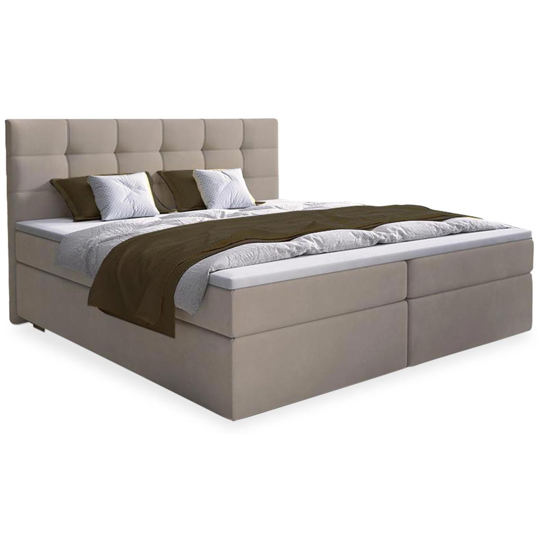Voir la diapositive 1 : Paris Prix Lit coffre adulte  adinka  180x200cm beige