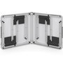 Voir la diapositive 4 : ID MARKET Table de camping pliante réglable en hauteur 120 cm et 4 tabourets noirs