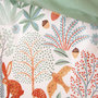 Voir la diapositive 4 : SWEEEK Parure de lit MAXENCE réversible 1 place imprimé thème automne. vert. 140 x 200cm