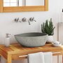 Voir la diapositive 1 : VIDAXL Lavabo en pierre de riviere Ovale (37-46)x(29-36) cm