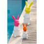 Voir la diapositive 4 : Paris Prix Lot de 3 Statues Lapin Extérieur  Alfredo  66cm Orange & Blanc