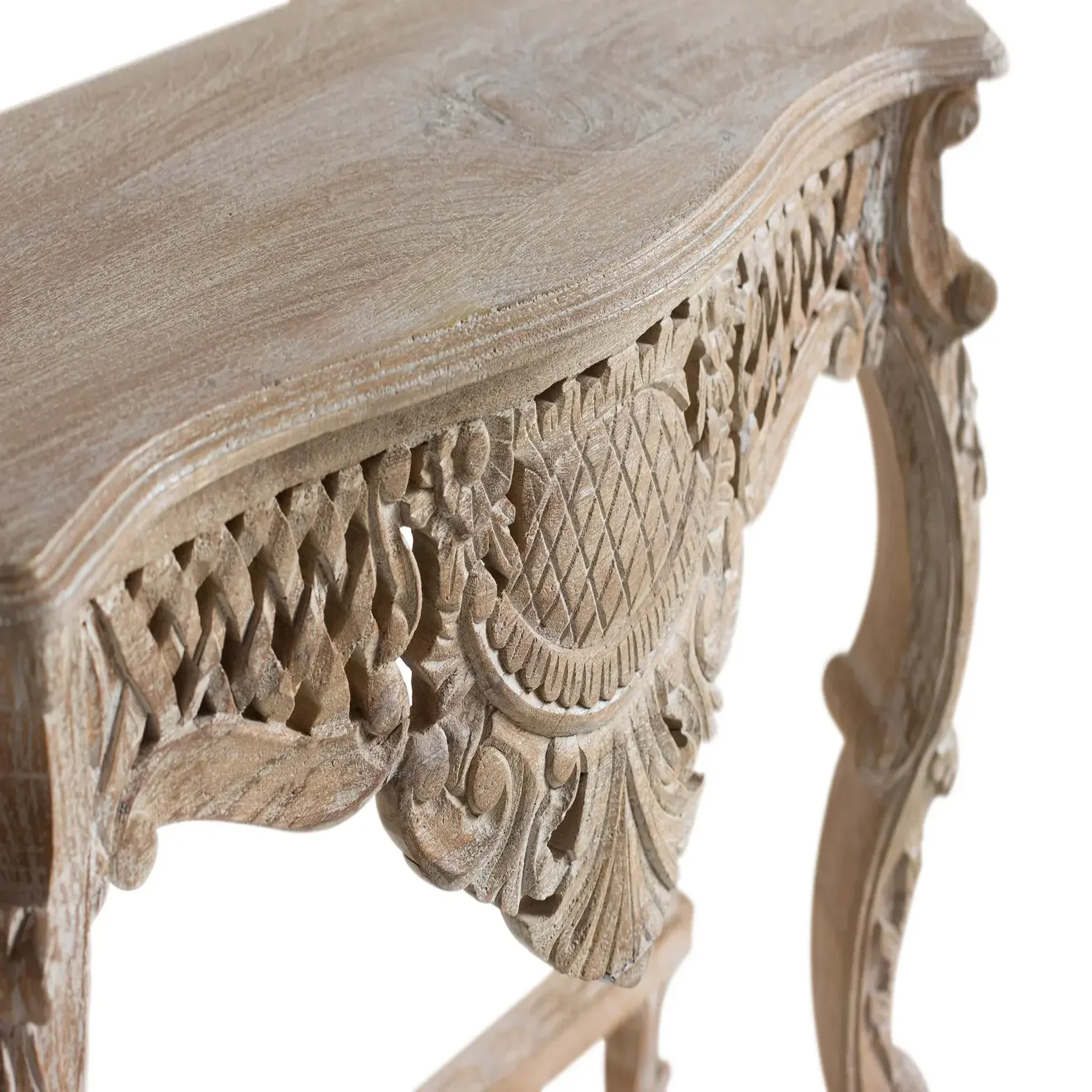 Voir la diapositive 3 : GINER Y COLOMER SL Console en bois de manguier 120 cm style rustique classique