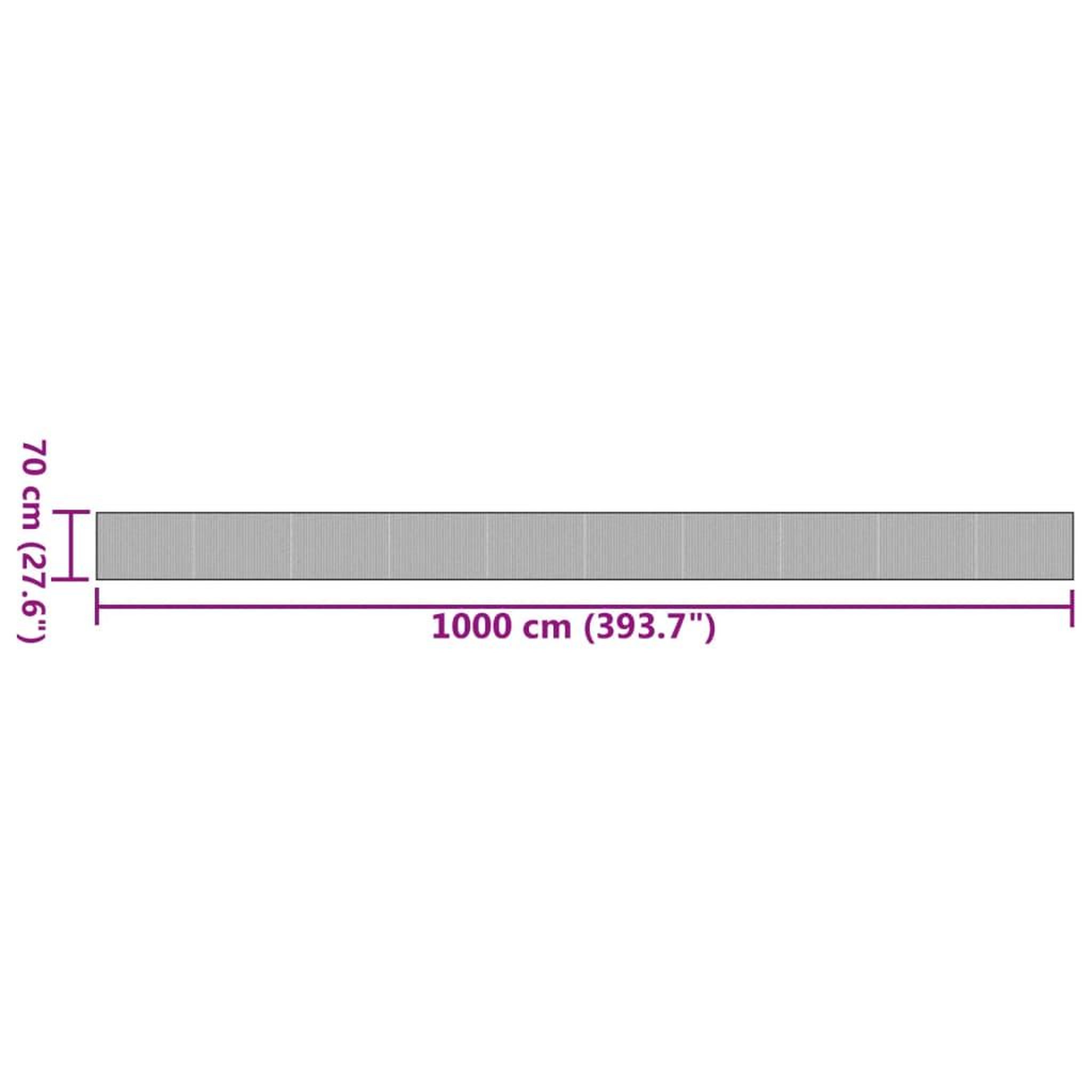 Voir la diapositive 6 : VIDAXL Tapis rectangulaire marron fonce 70x1000 cm bambou