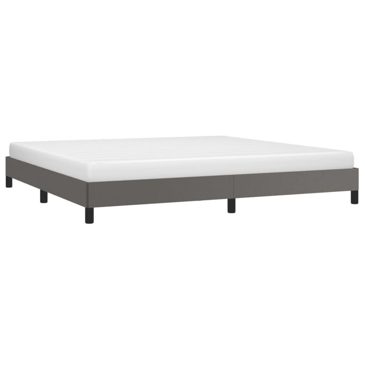 VIDAXL Cadre de lit sans matelas gris 200x200 cm similicuir