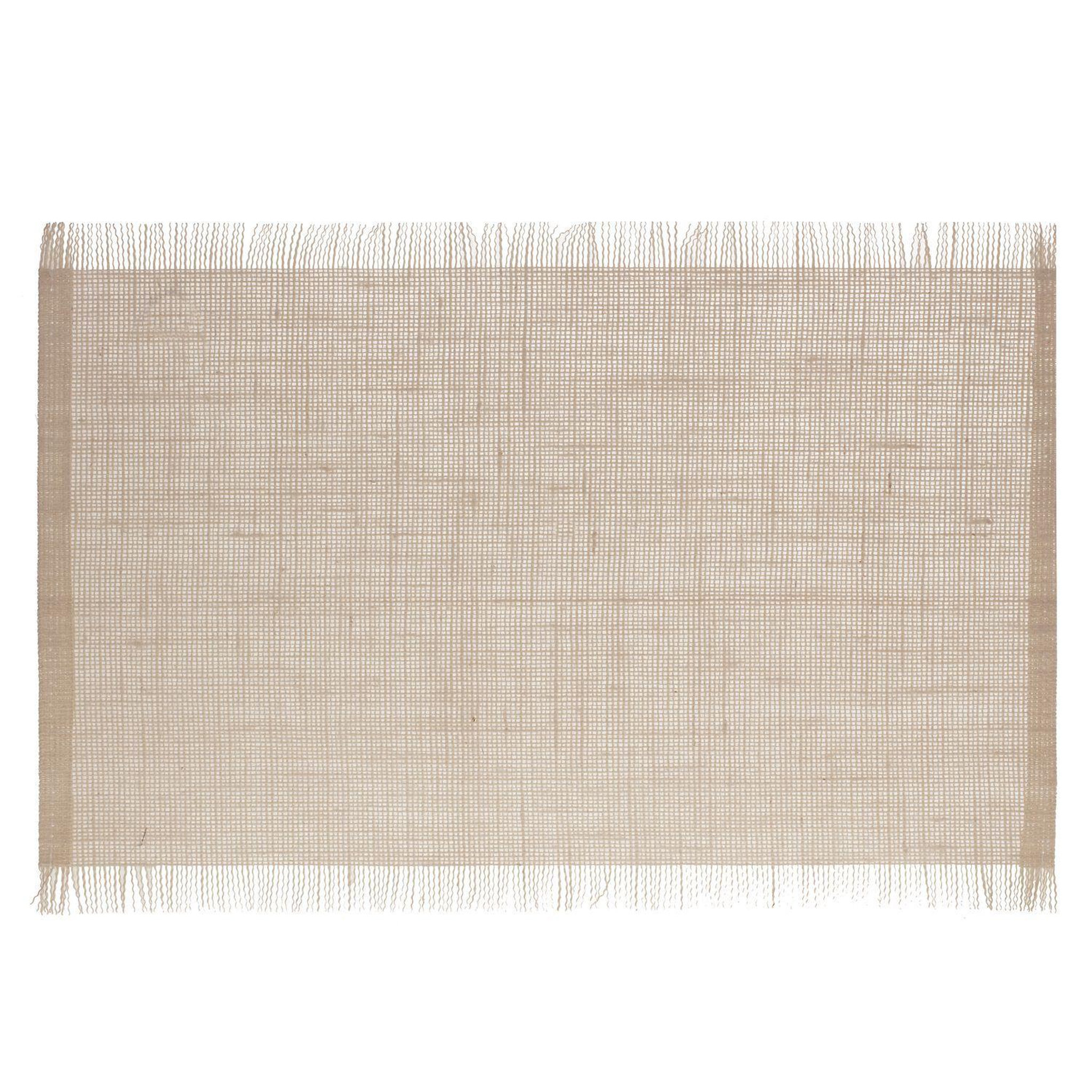 Voir la diapositive 3 : TOILINUX Lot de 6 sets de table à franges - 45 x 30 cm - naturel