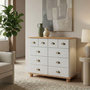 Voir la diapositive 2 : IDIMEX Commode apothicaire COLMAR en pin massif, 8 tiroirs