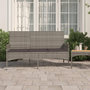 Voir la diapositive 1 : VIDAXL Banc de jardin a 3 places avec coussins Gris Resine tressee