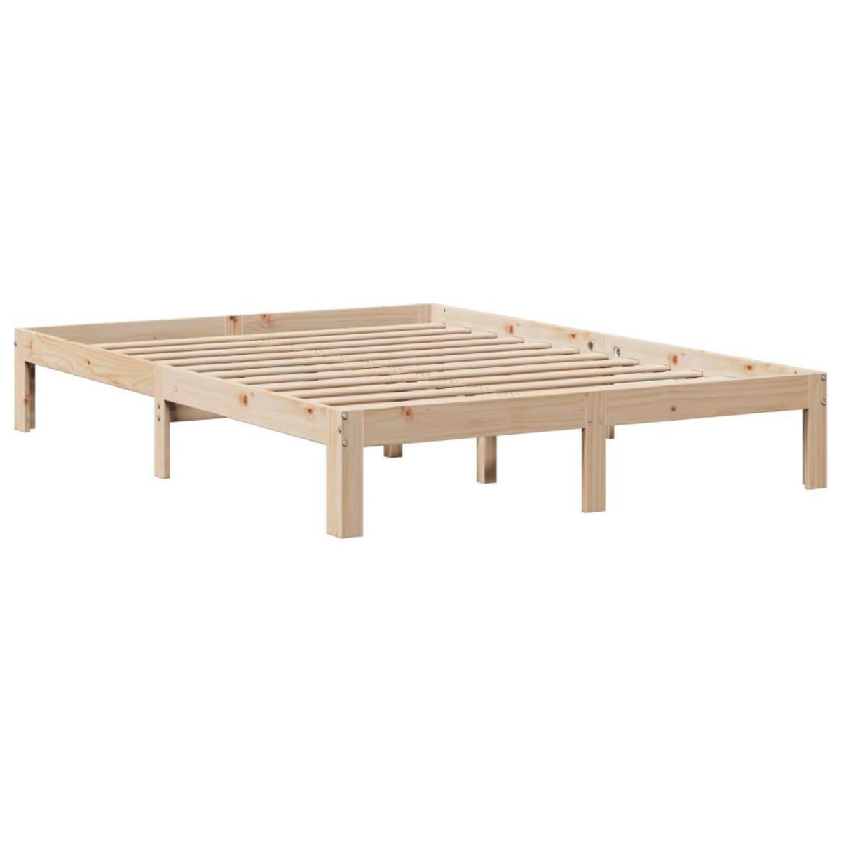 VIDAXL Lit bibliotheque sans matelas 140x190 cm bois de pin massif