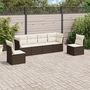 Voir la diapositive 1 : VIDAXL Salon de jardin avec coussins 6 pcs marron resine tressee