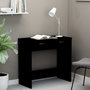 Voir la diapositive 1 : VIDAXL Bureau Noir 80x40x75 cm Agglomere