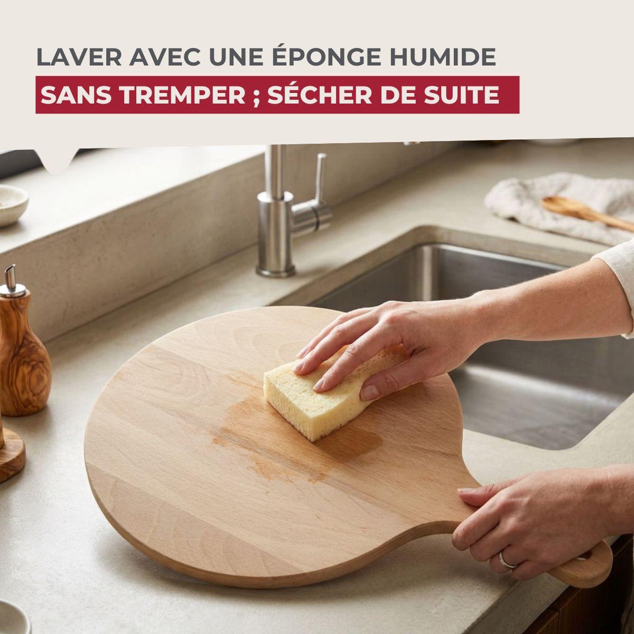Voir la diapositive 6 : Fackelmann Lot de 6 planches à pizza et tarte flambée en bois 30 cm fackelmann wood edition
