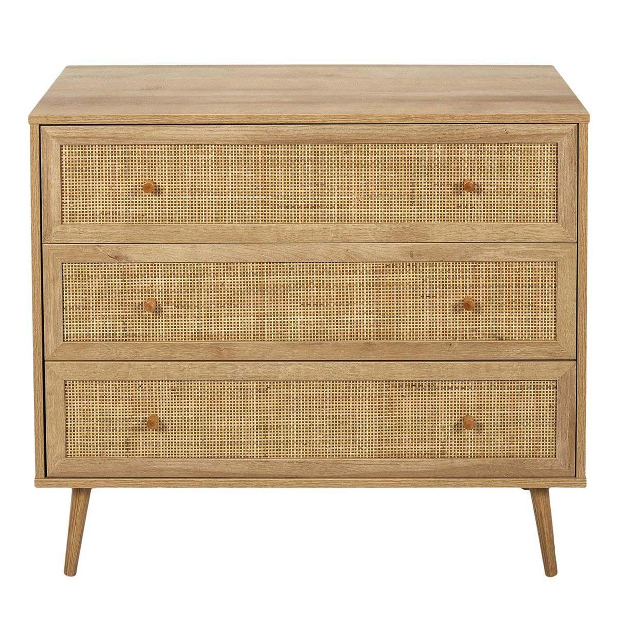 Voir la diapositive 2 : The Home Deco Factory Commode en bois 3 tiroirs  bali  90cm naturel