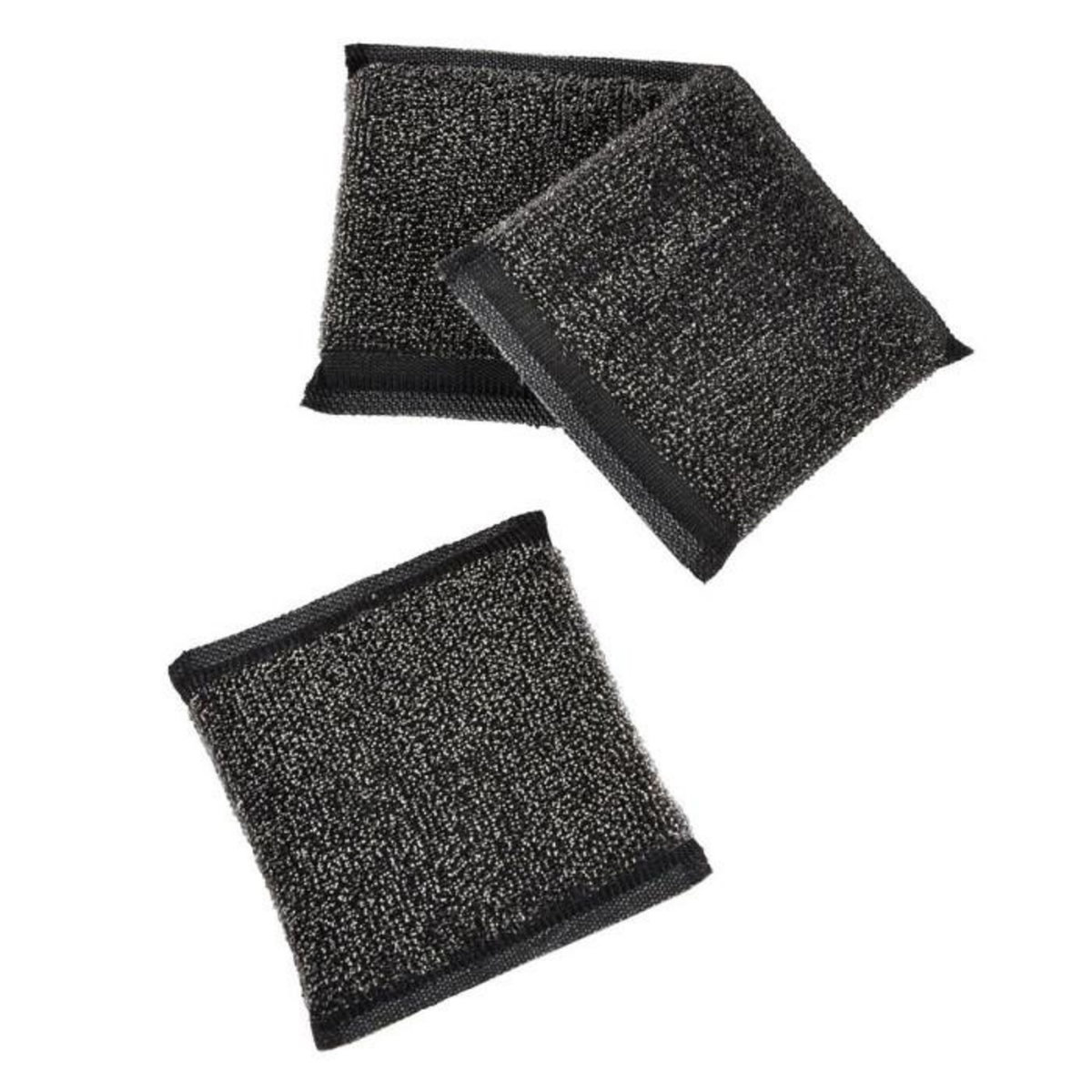 Paris Prix Lot de 3 Éponges  Grattantes  10cm Gris