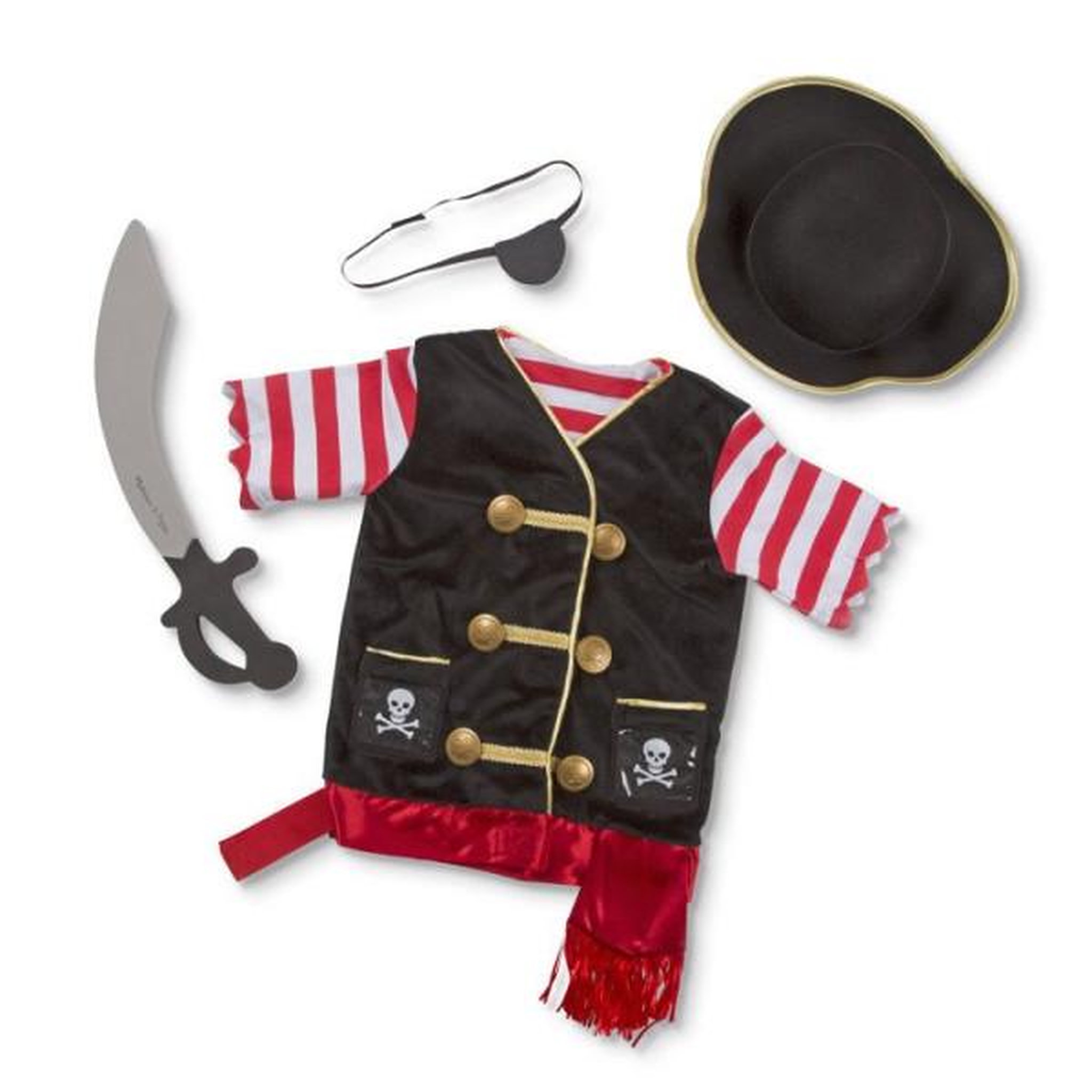 Voir la diapositive 5 : MELISSA & DOUG Déguisement de pirate avec accessoires melissa & doug - veste + chapeau + épée - spin master - de 3 a 6 ans
