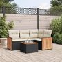 Voir la diapositive 1 : VIDAXL Salon de jardin 5 pcs avec coussins noir resine tressee